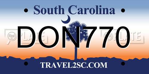 DON770 South Carolina License Plate