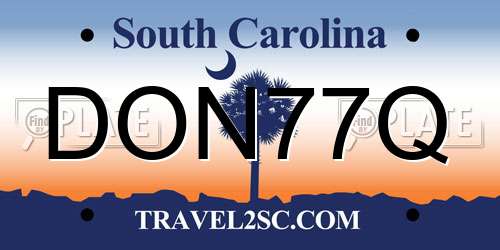 DON77Q South Carolina License Plate