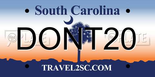 DONT20 South Carolina License Plate