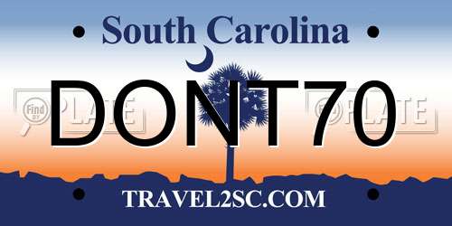 DONT70 South Carolina License Plate