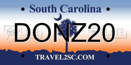 DONZ20 South Carolina License Plate