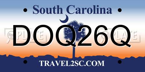 DOQ26Q South Carolina License Plate