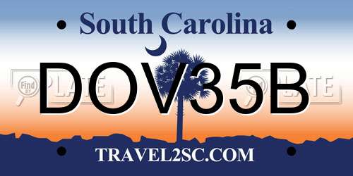 DOV35B South Carolina License Plate