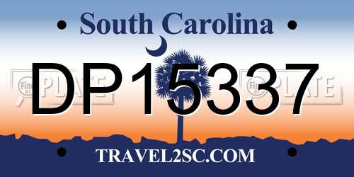 DP15337 South Carolina License Plate