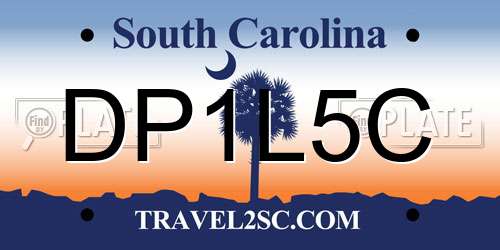 DP1L5C South Carolina License Plate