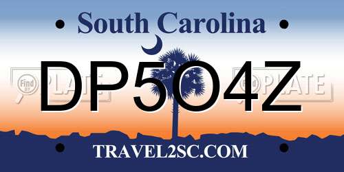 DP5O4Z South Carolina License Plate