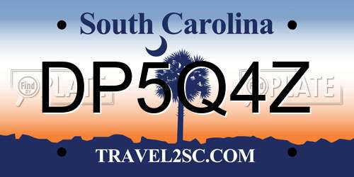 DP5Q4Z South Carolina License Plate