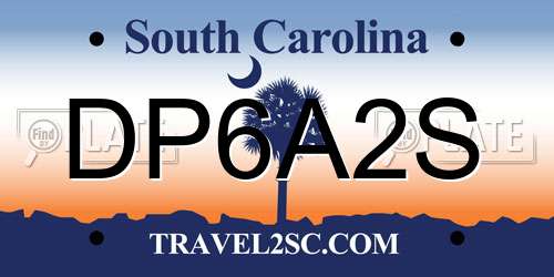 DP6A2S South Carolina License Plate