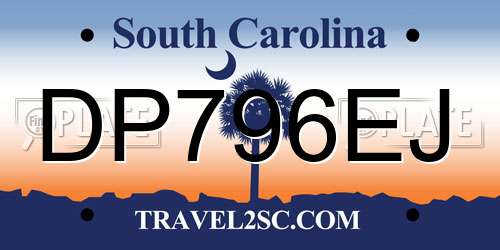 DP796EJ South Carolina License Plate