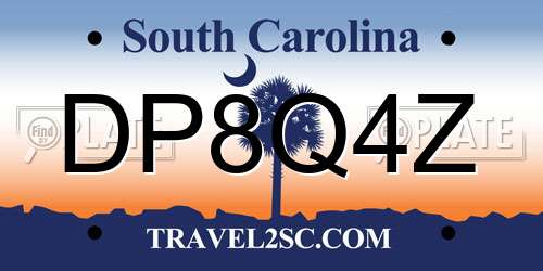 DP8Q4Z South Carolina License Plate