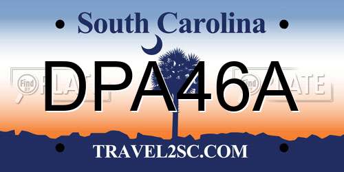 DPA46A South Carolina License Plate