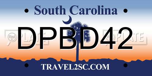DPBD42 South Carolina License Plate