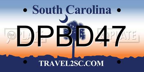 DPBD47 South Carolina License Plate