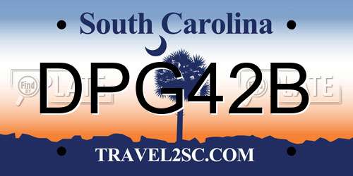 DPG42B South Carolina License Plate