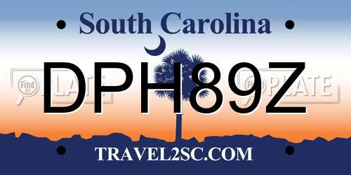 DPH89Z South Carolina License Plate