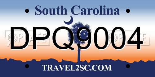 DPQ9004 South Carolina License Plate