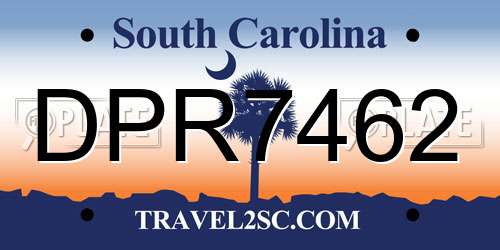DPR7462 South Carolina License Plate