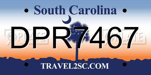 DPR7467 South Carolina License Plate
