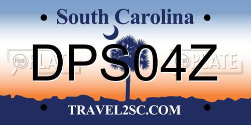 DPS04Z South Carolina License Plate
