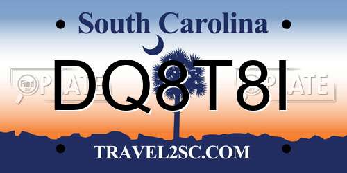DQ8T8I South Carolina License Plate