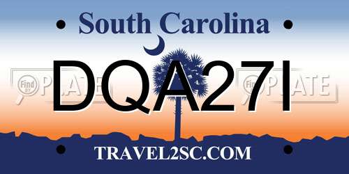 DQA27I South Carolina License Plate