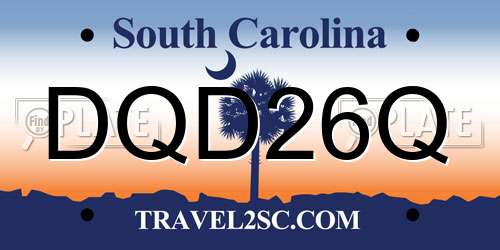 DQD26Q South Carolina License Plate