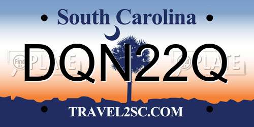DQN22Q South Carolina License Plate