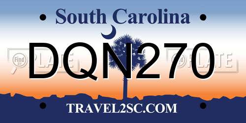 DQN270 South Carolina License Plate