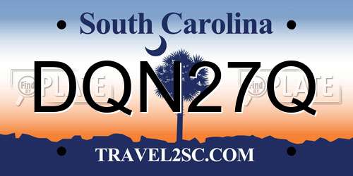 DQN27Q South Carolina License Plate