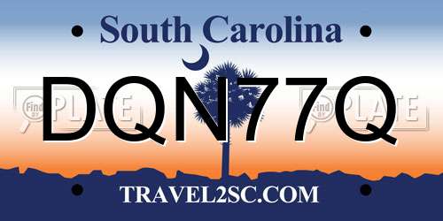 DQN77Q South Carolina License Plate