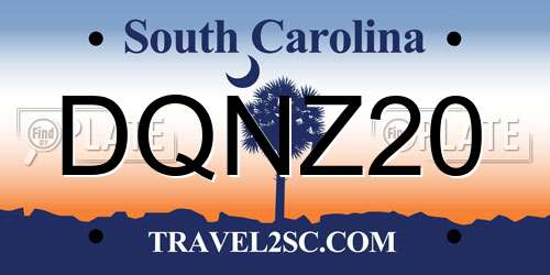 DQNZ20 South Carolina License Plate
