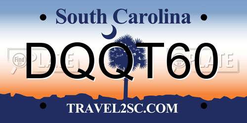 DQQT60 South Carolina License Plate
