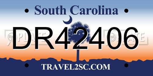 DR42406 South Carolina License Plate