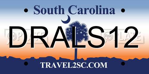 DRALS12 South Carolina License Plate