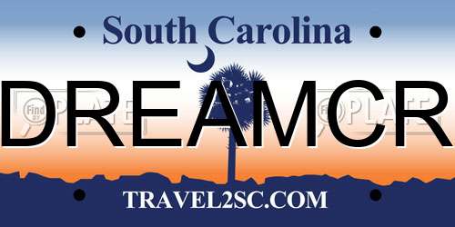 DREAMCR South Carolina License Plate