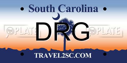 DRG South Carolina License Plate