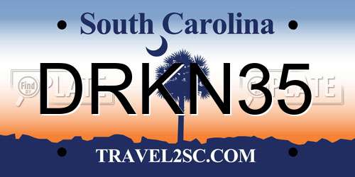 DRKN35 South Carolina License Plate
