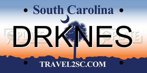 DRKNES South Carolina License Plate