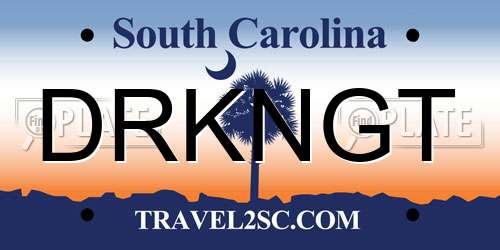 DRKNGT South Carolina License Plate