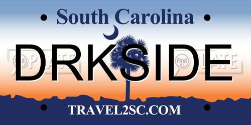 DRKSIDE South Carolina License Plate