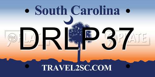 DRLP37 South Carolina License Plate