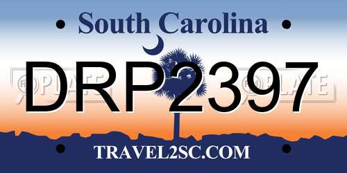 DRP2397 South Carolina License Plate