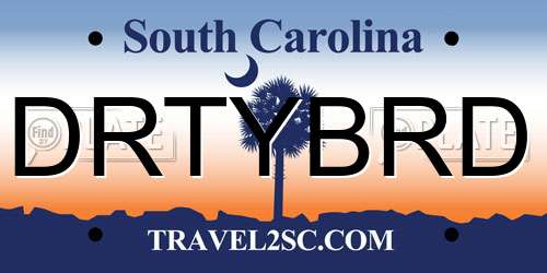 DRTYBRD South Carolina License Plate