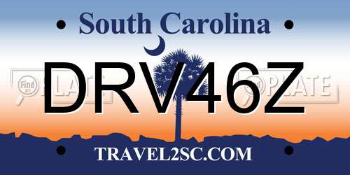 DRV46Z South Carolina License Plate