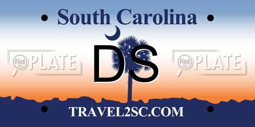 DS South Carolina License Plate