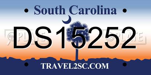 DS15252 South Carolina License Plate