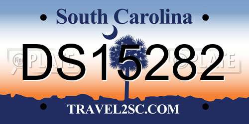 DS15282 South Carolina License Plate