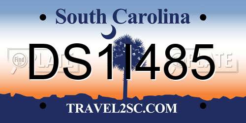 DS1I485 South Carolina License Plate