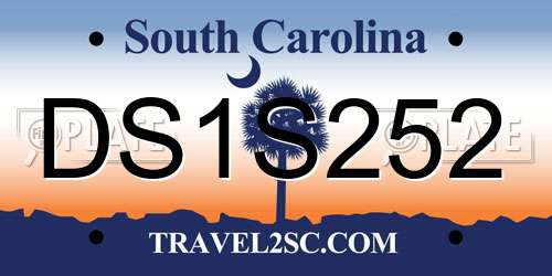 DS1S252 South Carolina License Plate
