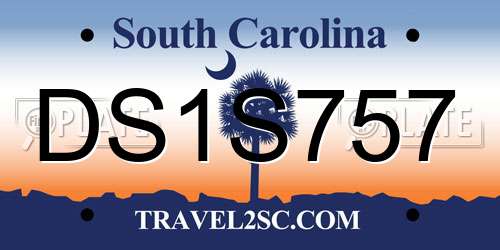 DS1S757 South Carolina License Plate
